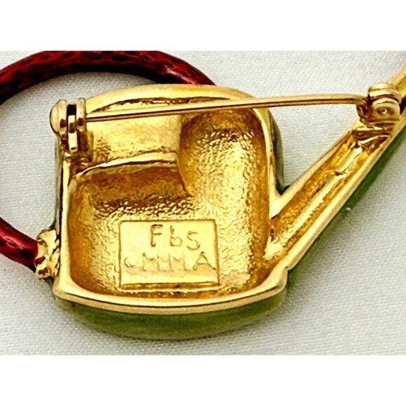 Vintage MMA Enameled Watering Can w/Rhinestone Accents by FBS - Picture 5 of 5